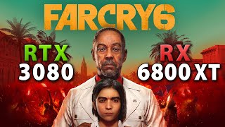 Far Cry 6  RTX 3080 vs RX 6800 XT  1440p 4K [upl. by Aerdnuahs945]