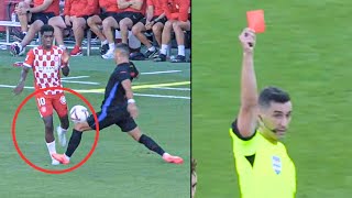 Ferran Torres Horrible Tackle amp Red Card vs Girona 😳🟥  Dani Olmo Injury  Yamal amp Pedri Goals [upl. by Crispin]