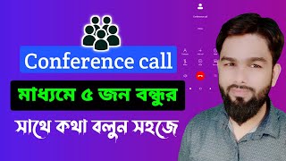 How To Conference call add system with Android phone  Merge calls add settings [upl. by Lletnwahs258]