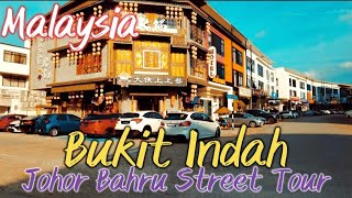 Bukit Indah Street Tour Johor Bahru Johor Malaysia Walking Tour in 4K [upl. by Nothgierc]