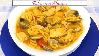 Fideos con Almejas  Receta de Cocina en Familia [upl. by Tsugua]