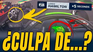 ¿Hamilton o Checo Pérez ¿QUIÉN tuvo la CULPA del ACCIDENTE en la Sprint de SPA ANÁLISIS ONBOARD [upl. by Leiria]