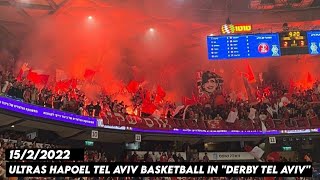 ULTRAS HAPOEL TEL AVIV BASKETBALL IN quotDERBY TEL AVIVquot 1522022 [upl. by Eilak]