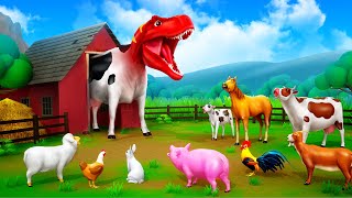 CowRex Diorama  Hilarious Dinosaur Head Cow Adventure Funny Animals Cartoons 2024 [upl. by Annoif]