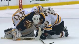 Brandon Prust Spears Brad Marchand to the Groin [upl. by Ailecnarf]