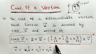 curl of a vector  how to find curl of vector [upl. by Auqcinahs]