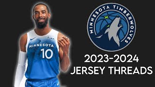 Minnesota Timberwolves Uniform Set 2324  NBA Jersey Threads [upl. by Conah875]