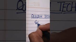 Name logo QULISH TECH shorts shortvideo [upl. by Verene]