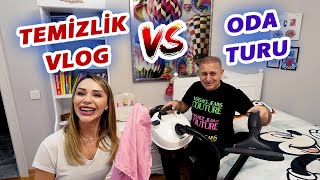 LİNANIN ODA TEMİZLİĞİ Vs ODA TURU  FOŞUR FOŞUR BUHARLI TEMİZLİK VLOG 1 [upl. by Nottarts]