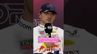 Max Verstappen not answering after FIA penalty [upl. by Hsetirp]