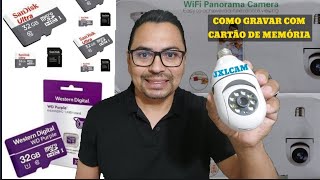 Câmera lâmpada wifi aplicativo JXLCAM como GRAVAR NO CARTÃO DE MEMÓRIA [upl. by Calvert517]