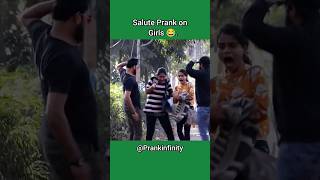 Salute Prank on girls Part 2 shorts [upl. by Budge]