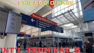 Chicago OHare Intl Airport ORD Terminal 5 Airlines Intl Arrivals Ground Transportation [upl. by Juakn388]