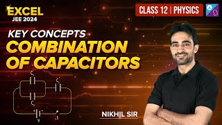 Combination of capacitors  Physics  Class 12  JEE Main amp Advanced  Nikhil Sir [upl. by Tyra]