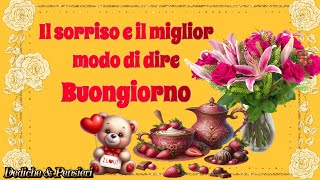 BUON MERCOLEDÌ🍰☕🌹💐😜 Vi auguro una buona giornata 💌🤗💐frasi di buongiorno per whatsapp [upl. by Oidivo626]