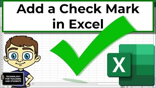 How to Add a Check Mark or Tick Mark Symbol in Excel [upl. by Lizzie]