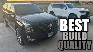 BUILD QUALITY COMPARISON Domestic vs Japanese quality control… Lexus LX600 and Cadillac Escalade [upl. by Reinhold]