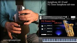 Aerophone AE10 with NI Kontakt Saxophone Sound library wav and nki [upl. by Nirmak]