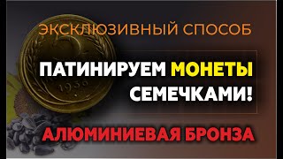 Как положить патину на монеты из алюминиевой бронзы семечками  Монеты СССР [upl. by Atse901]