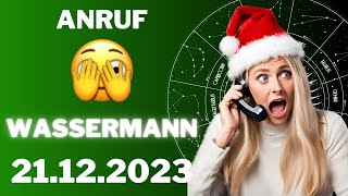 WASSERMANN ♒️😱 WICHTIGER ANRUF VOR WEIHNACHTEN ⚠️ Horoskop  21Dezember 2023 wassermann tarot [upl. by Labana128]