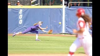 Highlights Washington softball shuts out reigning champion Oklahoma [upl. by Atneuqal]