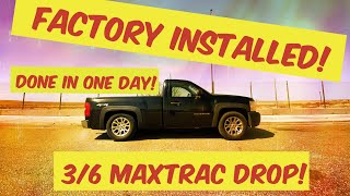 Maxtrac Suspension installs their 36 drop on our 2012 Silverado single cab [upl. by Nnylram]