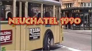 Trolleybuses in Neuchâtel 1990 OBüsse in Neuenburg Schweiz [upl. by Daggna]