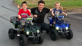 I Bought my Kids 2 Rosso Motors ATV for Kids Quad 4 Wheeler Ride From Amazon Unboxing and Review [upl. by Octavius66]