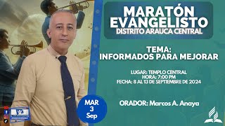 MARATÓN EVANGELISTICO  MARCOS ANAYA 1292024 iasdzonaarauca [upl. by Tatianas]