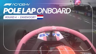 Onboard With Abbi Pullings Race 1 Pole Lap  Zandvoort 2024  F1 Academy [upl. by Airtina]