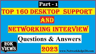 Top 160 Hardware amp Networking Interview Questions with Answers  Desktop Support Engineer Level 1 [upl. by Notlok]