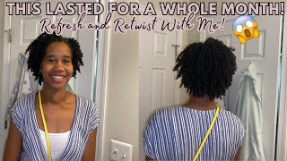 RefreshingRetwisting My Hair How to do Flat Twists amp Mini Twists  Protective Style for the Summer [upl. by Lletnahs408]