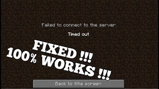 How to Fix the “Server Connection Timed Out” Error in Minecraft [upl. by Marja]