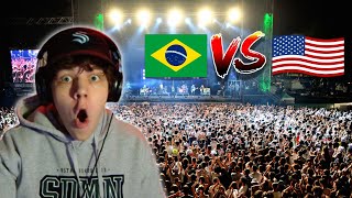 AMERICAN REACTS TO BRAZILIAN FANS VS GRINGOS [upl. by Lengel198]