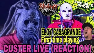 Slipknot First time performing Custer with New Drummer Eloy Casagrande Reaction drums [upl. by Hsirk]