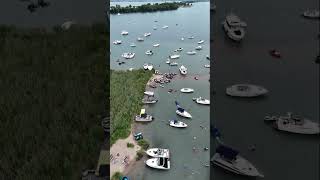 Jobbie Nooner greatlakes boatparty boats lakestclair michigan summer stclairriver ontario [upl. by Mapes]