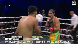 Alex Wassabi KNOCKS DOWN PINEDA Misfits Boxing [upl. by Hannaj]