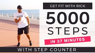 5000 Steps at home  FAST Walking Workout  Daily Workout At Home [upl. by Lower]