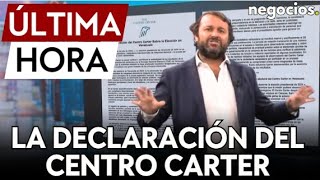 ÚLTIMA HORA  Centro Carter La elección de Venezuela “no puede ser considerada como democrática” [upl. by Lynna757]