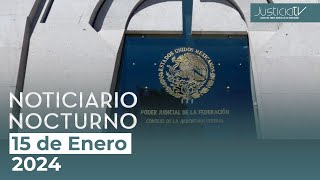 Noticiario Nocturno del Canal del Poder Judicial de la Federación 15 de enero 2024 [upl. by Gereld262]