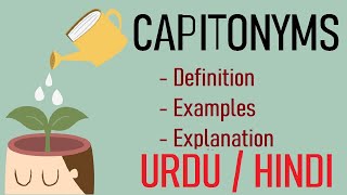 What is CAPITONYM Definition with Example Explain in Hindi  Urdu [upl. by Neggem728]