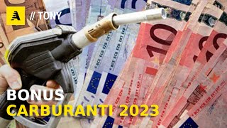 BONUS CARBURANTI 2023  200 EURO accise mobili e prezzi medi [upl. by Ana239]