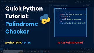 How to Check if a Word is a Palindrome in Python Quick 2Minute Guide [upl. by Ahsined153]