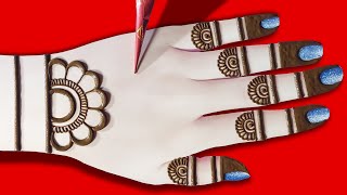 Easy Mehndi For Raksha Bandhan Special Back Hand Mehndi Design Simple Arabic Mehandi ka design [upl. by Zeuqirdor312]