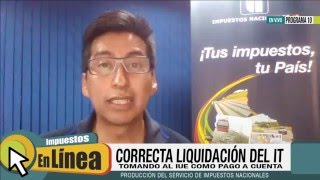 Programa 10  Correcta liquidación del IT tomando al IUE como pago a cuenta [upl. by Netsrak]