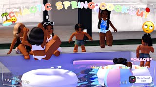 CHAOTIC SPRING COOKOUT  beef  Roblox Bloxburg Roleplay Mall pt2 NicholeRobinson123 [upl. by Abbi]