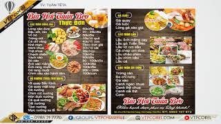 Share mẫu Menu Bia hơi  Thực đơn quán nhậu CDR12  VTPcorel [upl. by Rey]