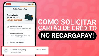 NOVO CARTÃO DE CRÉDITO RECARGAPAY COM 15 DE CASHBACK EM TODAS AS COMPRAS [upl. by Ayala]