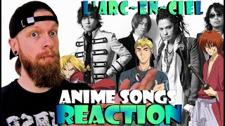 Every Anime Song by LArcenCiel and Hyde 1994 2018 Reaction [upl. by Rexford]