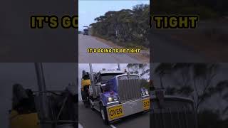 Incoming truck poses a DANGEROUS risk to trucker outbacktruckers dangerousjobs [upl. by Avivah]